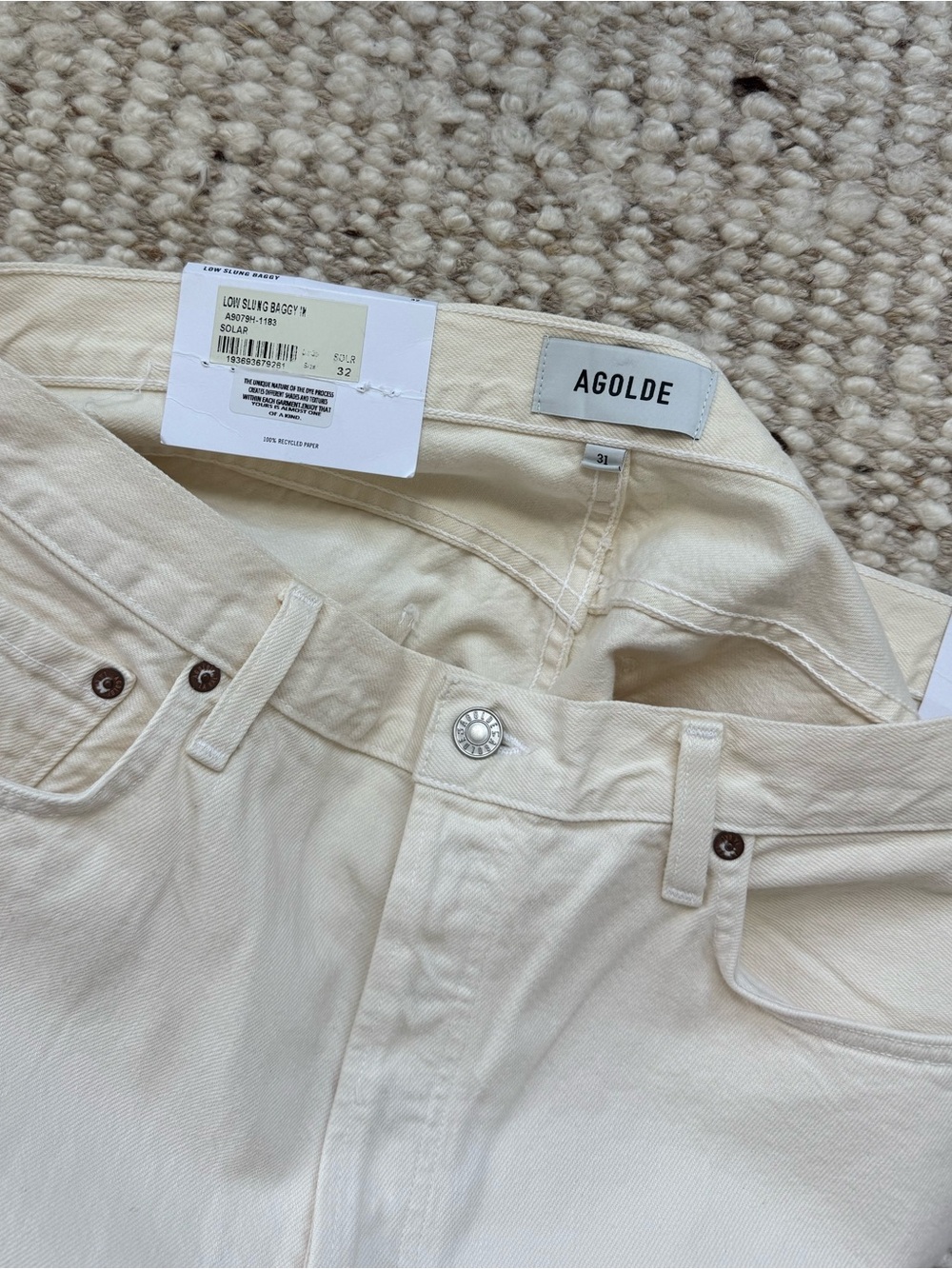 AGOLDE Low Slung Baggy Jeans Size 31 Solar NWT - Picture 10 of 10